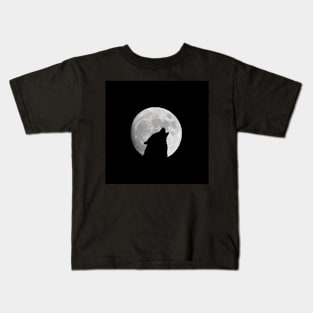 Lonely Wolf Howling Kids T-Shirt